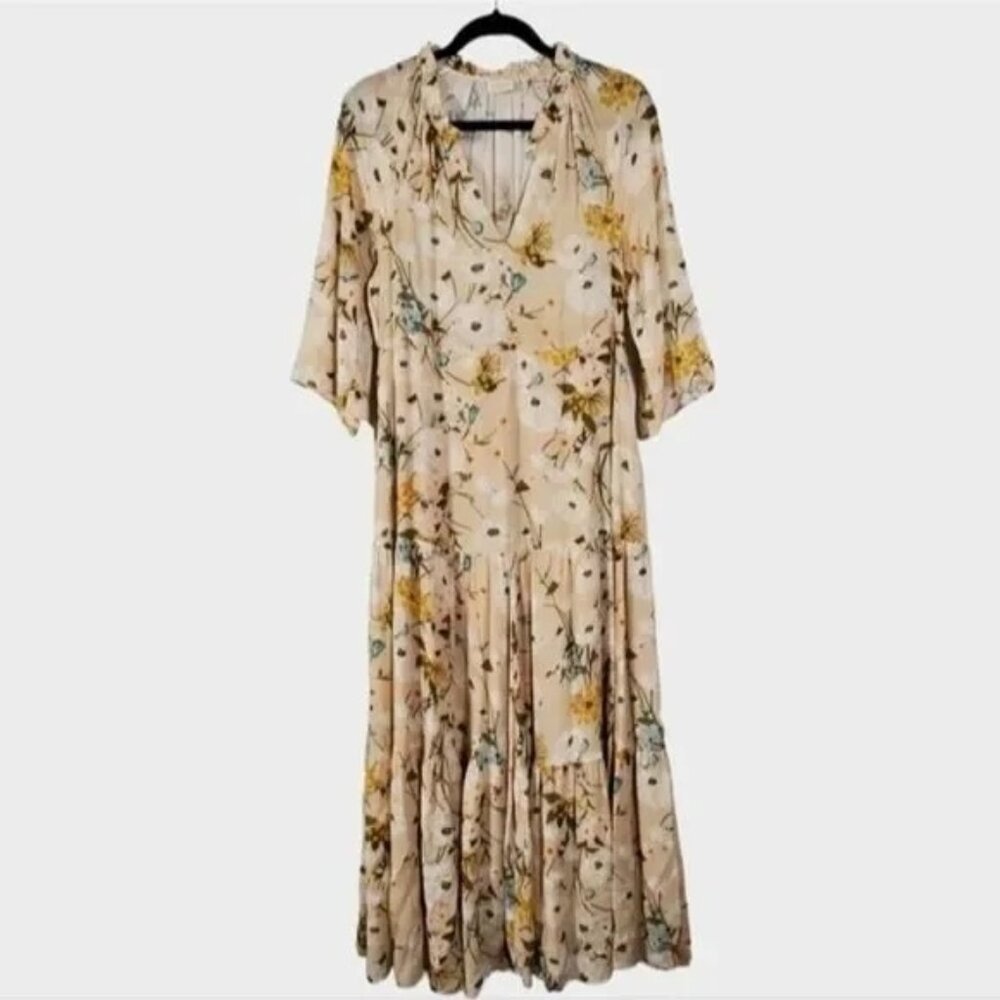 Spartina 449 Adeline Midi Dress w/ Poppies - Picture 4 of 5